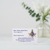 FREIMAURER-/SHRINERS EMBLEM VISITENKARTE (Stehend Vorderseite)