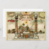 Freimaurer-symbolische Einladung (Vorne/Hinten)