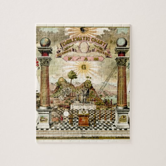 Freimaurer-symbolisches Freimaurerdiagramm Puzzle (Vertikal)