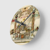 Freimaurer-symbolisches Freimaurerdiagramm Runde Wanduhr (Winkel)