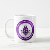 Freimaurer-Tasse Lila Kaffeetasse (Links)