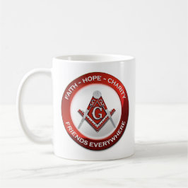 Freimaurer-Tasse - Rot Kaffeetasse