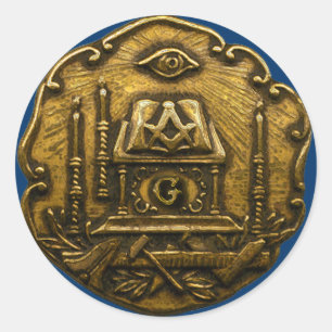 Freimaurer-Tinte Runder Aufkleber