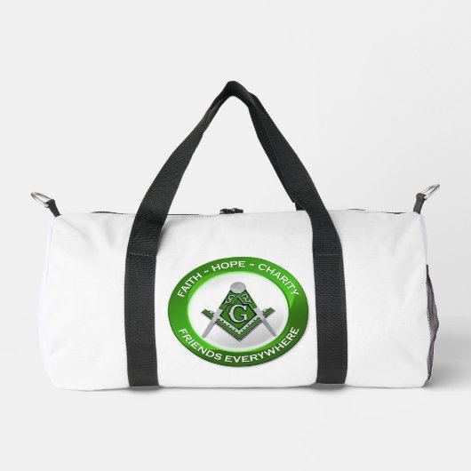 Freimaurer-Turntasche Grün Duffle Bag (Vorderseite)