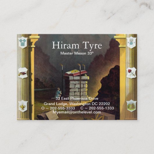 Freimaurer Visitenkarte (Vorderseite)