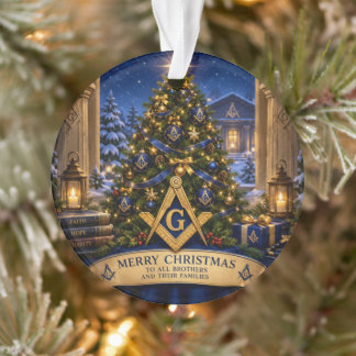 Freimaurer Wasserfarben-Christbaum Ornament