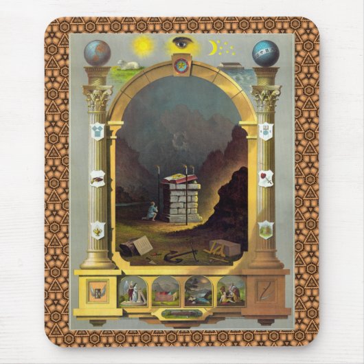 Freimaurerdiagramm 2 mousepad (Vorne)