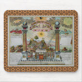 Freimaurerdiagramm (mit Zollgrenze) Mousepad (Vorne)