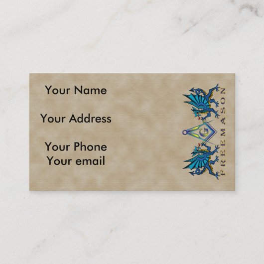 Freimaurerdrache-Visitenkarte Visitenkarte (Vorderseite)
