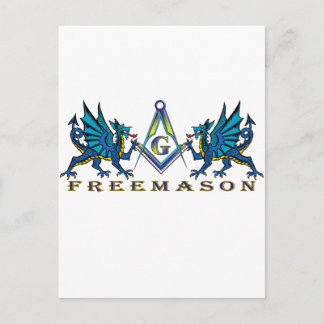 Freimaurerdrachen Postkarte