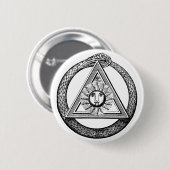 Freimaurerei Alle sehen Auge Masonic Symbol Button (Vorne & Hinten)