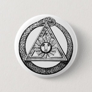 Freimaurerei Alle sehen Auge Masonic Symbol Button