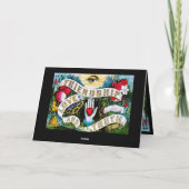 Freimaurerei Floral Romantische Freundschaft Liebe Karte (Rückseite)