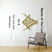 Freimaurerei Freemasons Masonic Lodge Wandteppich (Beispiel (Horizontal))