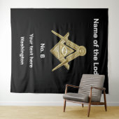 Freimaurerei Freemasons Masonic Lodge Wandteppich (Beispiel (Horizontal))