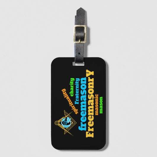 Freimaurerei Gepäckanhänger (Vorderseite Vertikal)