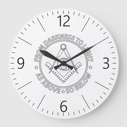 Freimaurerei Große Wanduhr (Vorderseite)
