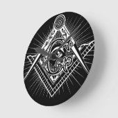 Freimaurerei-Masonic-Mauerwerk Runde Wanduhr (Winkel)