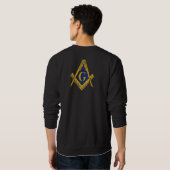 Freimaurerei Masonry Compass und Square Masonic Sweatshirt (Schwarz voll)