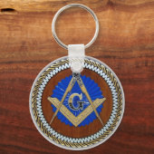 Freimaurerei NWO Verschwörung Platz & Kompass Schlüsselanhänger (Vorderseite)
