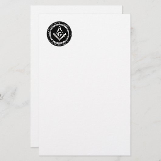 Freimaurerei Siegel Briefpapier (Vorne/Hinten)