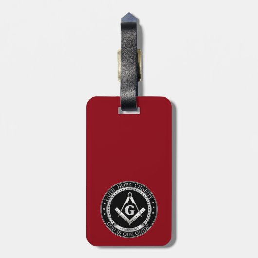 Freimaurerei Siegel Gepäckanhänger (Rückseite vertikal)