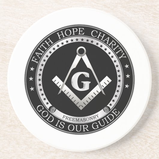 Freimaurerei Siegel Getränkeuntersetzer (Vorne)