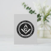 Freimaurerei Siegel Postkarte (Stehend Vorderseite)