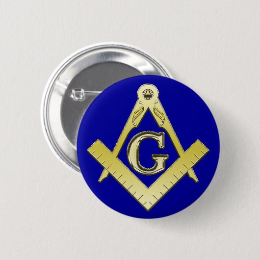 Freimaurerei-Symbol-Knopf Button (Vorne & Hinten)