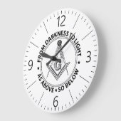 Freimaurereiemblem Große Wanduhr (Winkel)