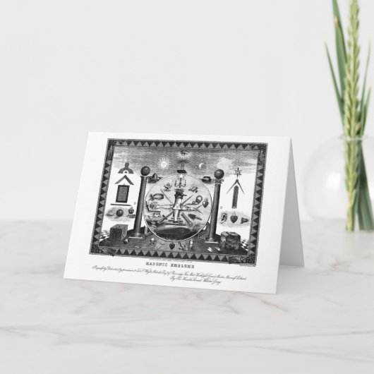 Freimaureremblem-Diagramm ab 1874 Karte (Vorderseite)