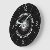 Freimaureremblem Große Wanduhr (Winkel)