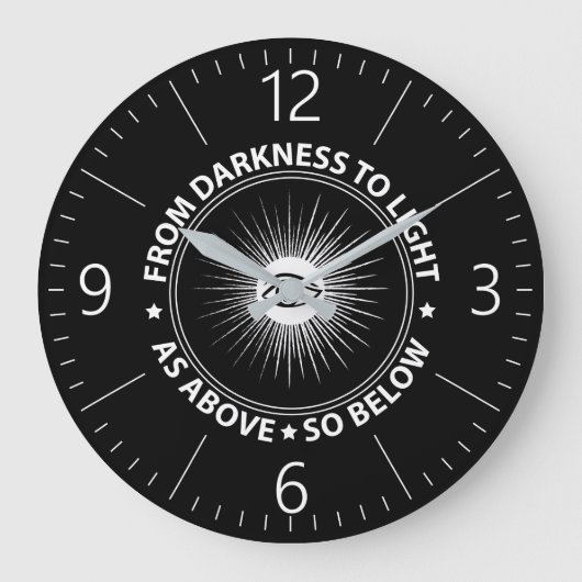 Freimaureremblem Große Wanduhr (Vorderseite)