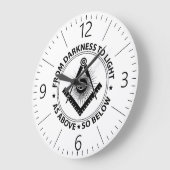 Freimaureremblem Große Wanduhr (Winkel)