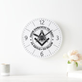 Freimaureremblem Große Wanduhr (Zuhause)