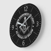 Freimaureremblem Große Wanduhr (Winkel)