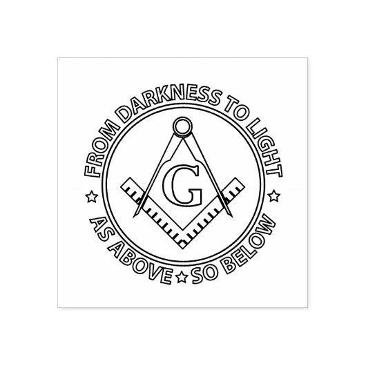 Freimaureremblem Gummistempel (Prägung)