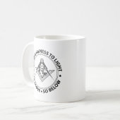 Freimaureremblem Kaffeetasse (Vorderseite Links)