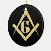 Freimaureremblem Keramik Ornament (Links)
