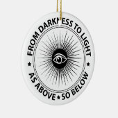 Freimaureremblem Keramik Ornament (Rechts)