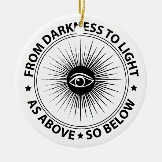 Freimaureremblem Keramik Ornament (Vorne)