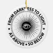 Freimaureremblem Keramik Ornament (Hinten)