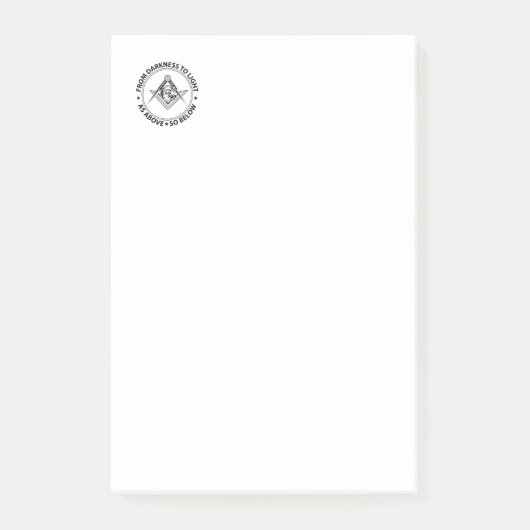 Freimaureremblem Post-it Klebezettel (Vorderseite)