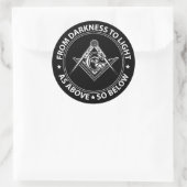 Freimaureremblem Runder Aufkleber (Tasche)