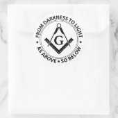 Freimaureremblem Runder Aufkleber (Tasche)