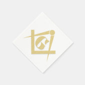 Freimaureremblem Serviette (Ecke)