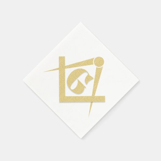 Freimaureremblem Serviette (Ecke)