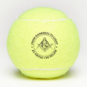 Freimaureremblem Tennisbälle (Vorderseite)
