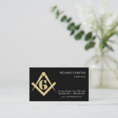 Freimaureremblem Visitenkarte (Stehend Vorderseite)