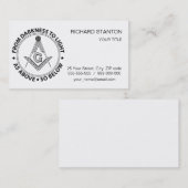 Freimaureremblem Visitenkarte (Vorne/Hinten)